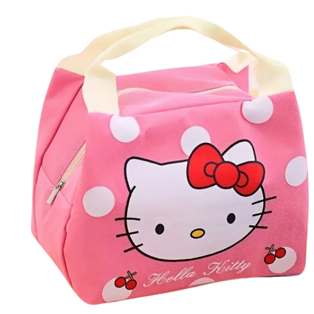 Sanrio Hello Kitty Pink Polka Dot Insulated Lunch Clutch